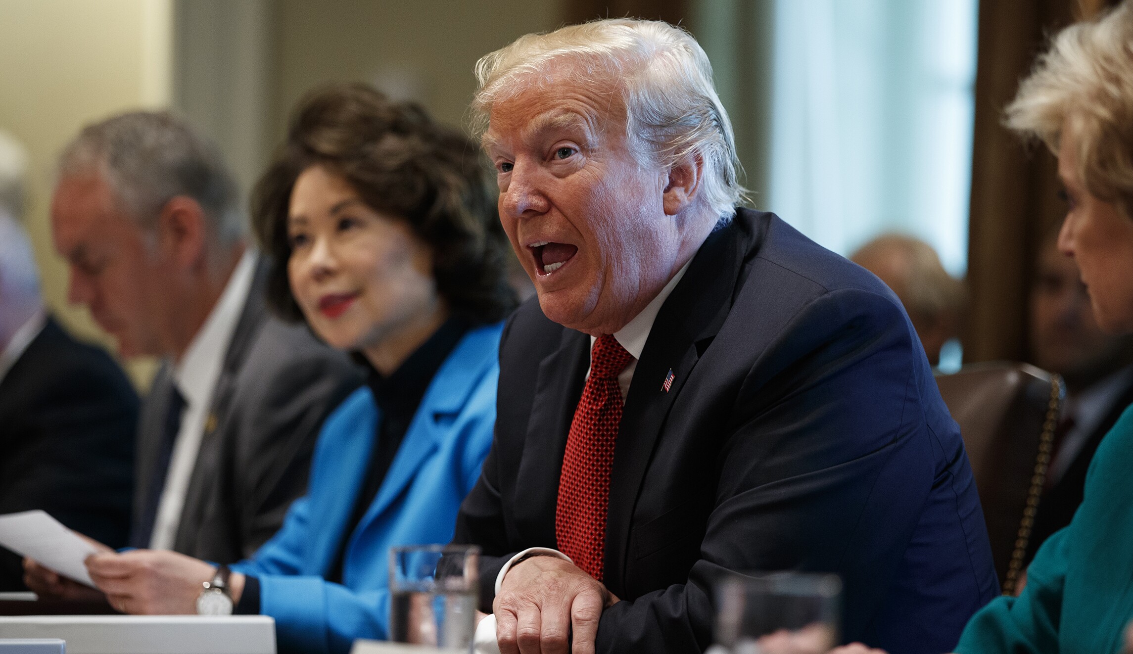 Donald Trump,Ryan Zinke,Elaine Chao,Linda McMahon