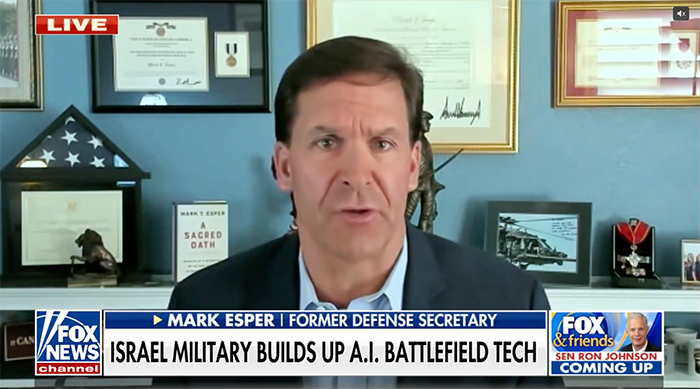 Mark Esper on Fox News April 16 2023 AI Ethics