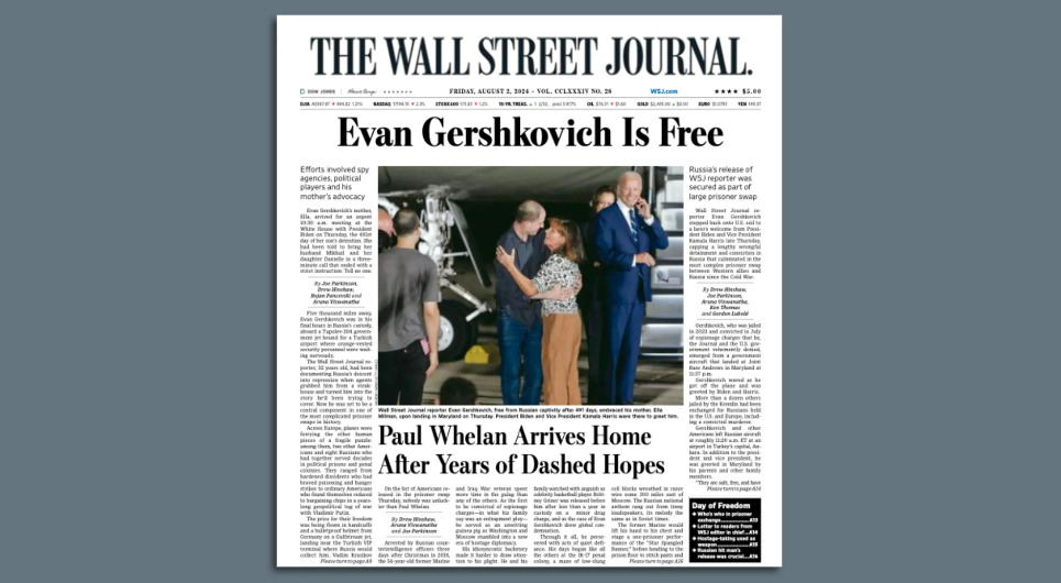 Evan Gershkovich is Free