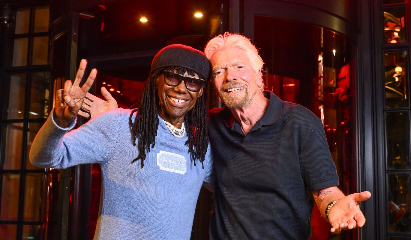 Richard Branson with Nile Rodgers