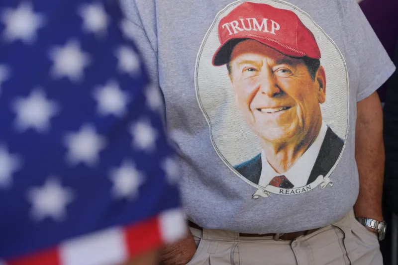 A pro-Trump shirt at a rally in Reading, Pennsylvania, October 2024 Jeenah Moon / Reuters