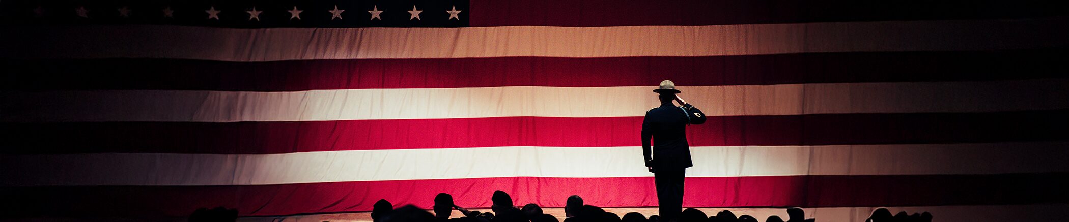 Military Speaker on stage at an event