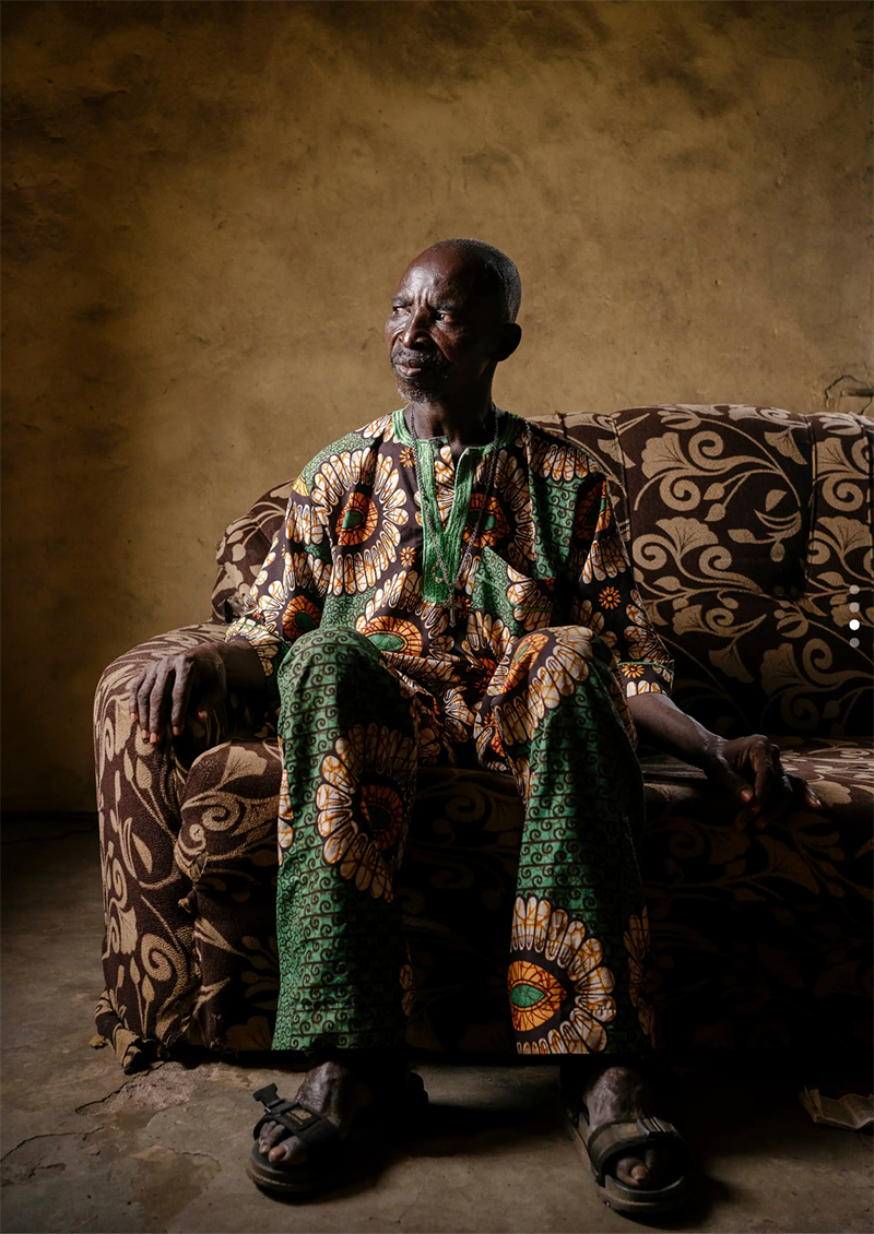 Taiwo Ademosu, 64“The walls of my house are black.”