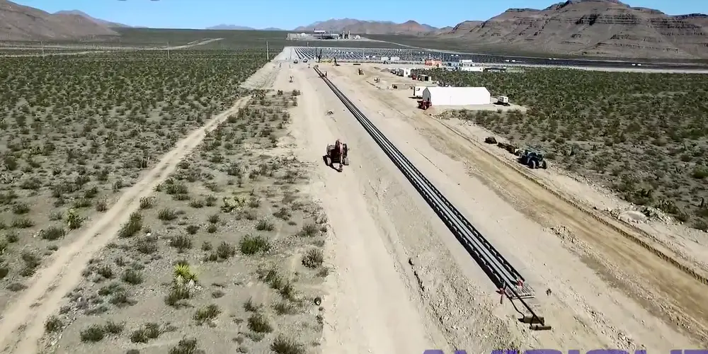 The site in North Las Vegas where Hyperloop One will test its propulsion system. YouTube/AviSight