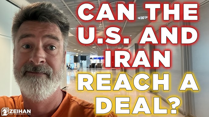 Thumbnail: man with gray beard in orange shirt in a hallway, overlaid with large red and yellow text: 'CAN THE U.S. AND IRAN REACH A DEAL?'