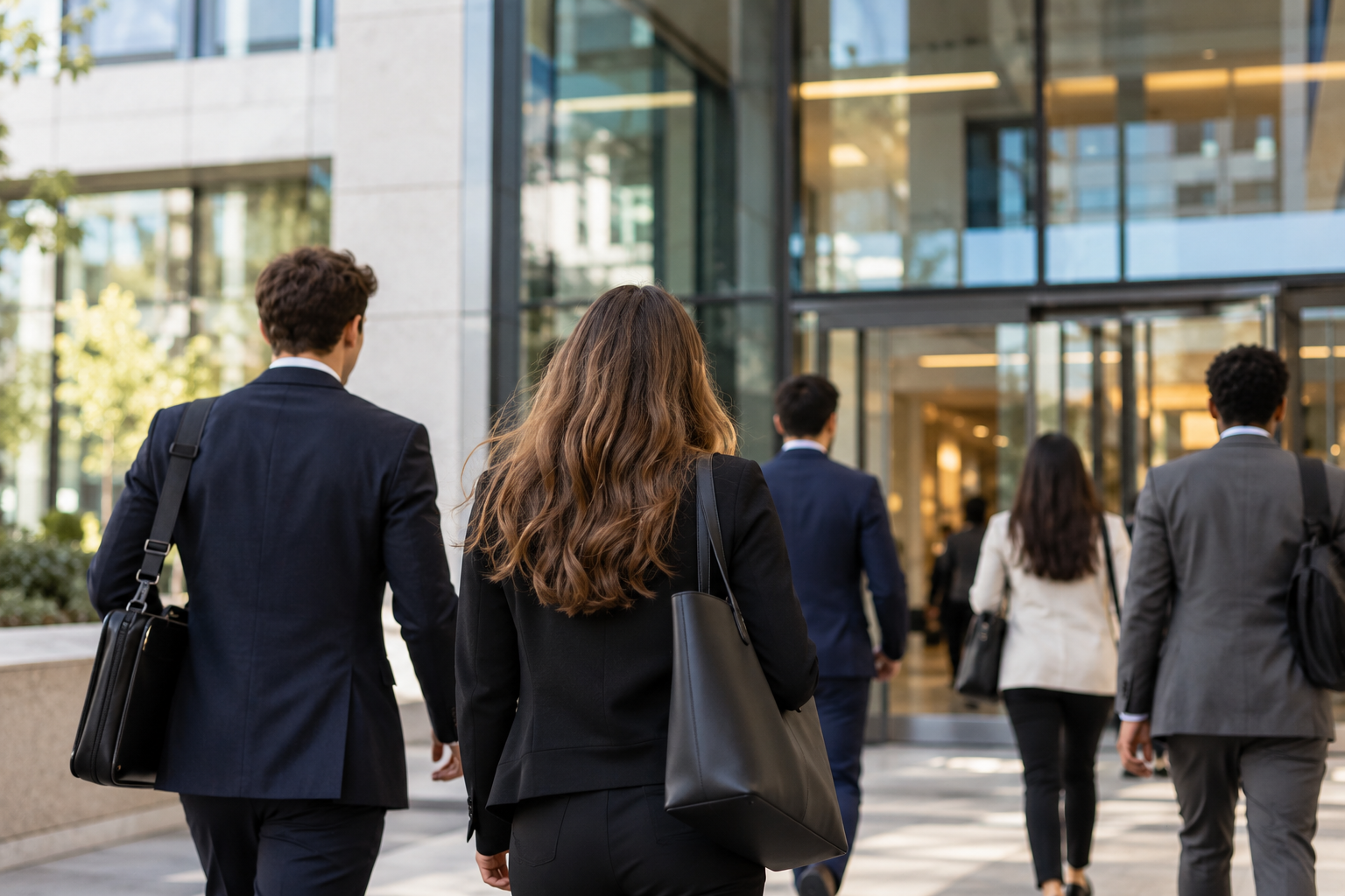 Corporate Commute to Modern Office